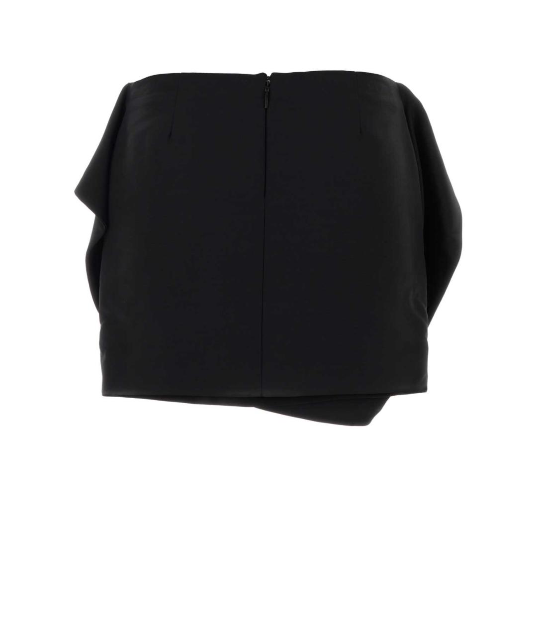 FERRAGAMO Черная вискозная юбка мини, фото 2