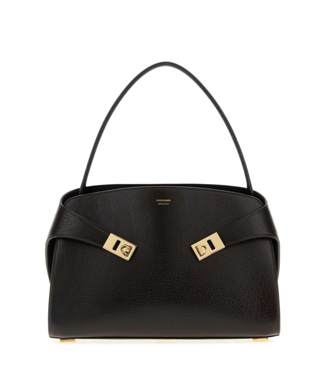 FERRAGAMO Коричневая кожаная сумка тоут, фото 1
