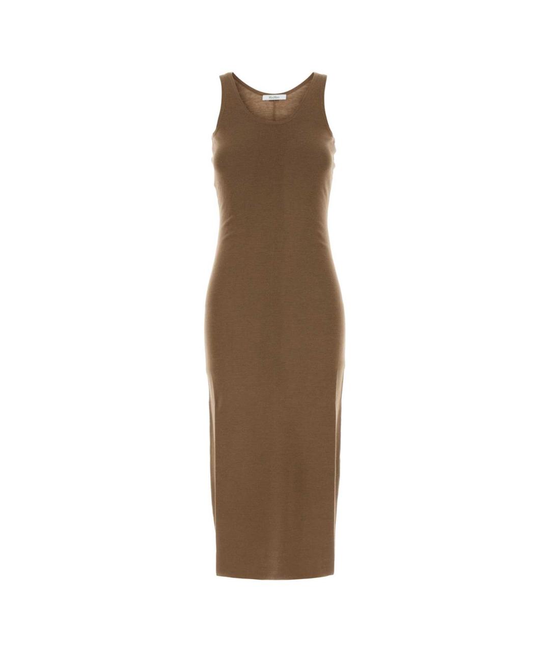 MAX MARA Коричневое шерстяное платье, фото 1