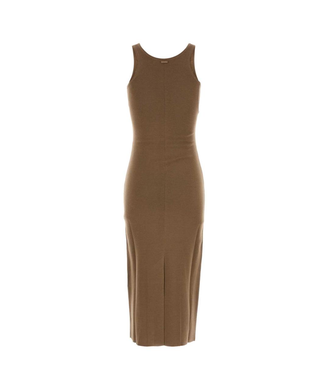 MAX MARA Коричневое шерстяное платье, фото 2