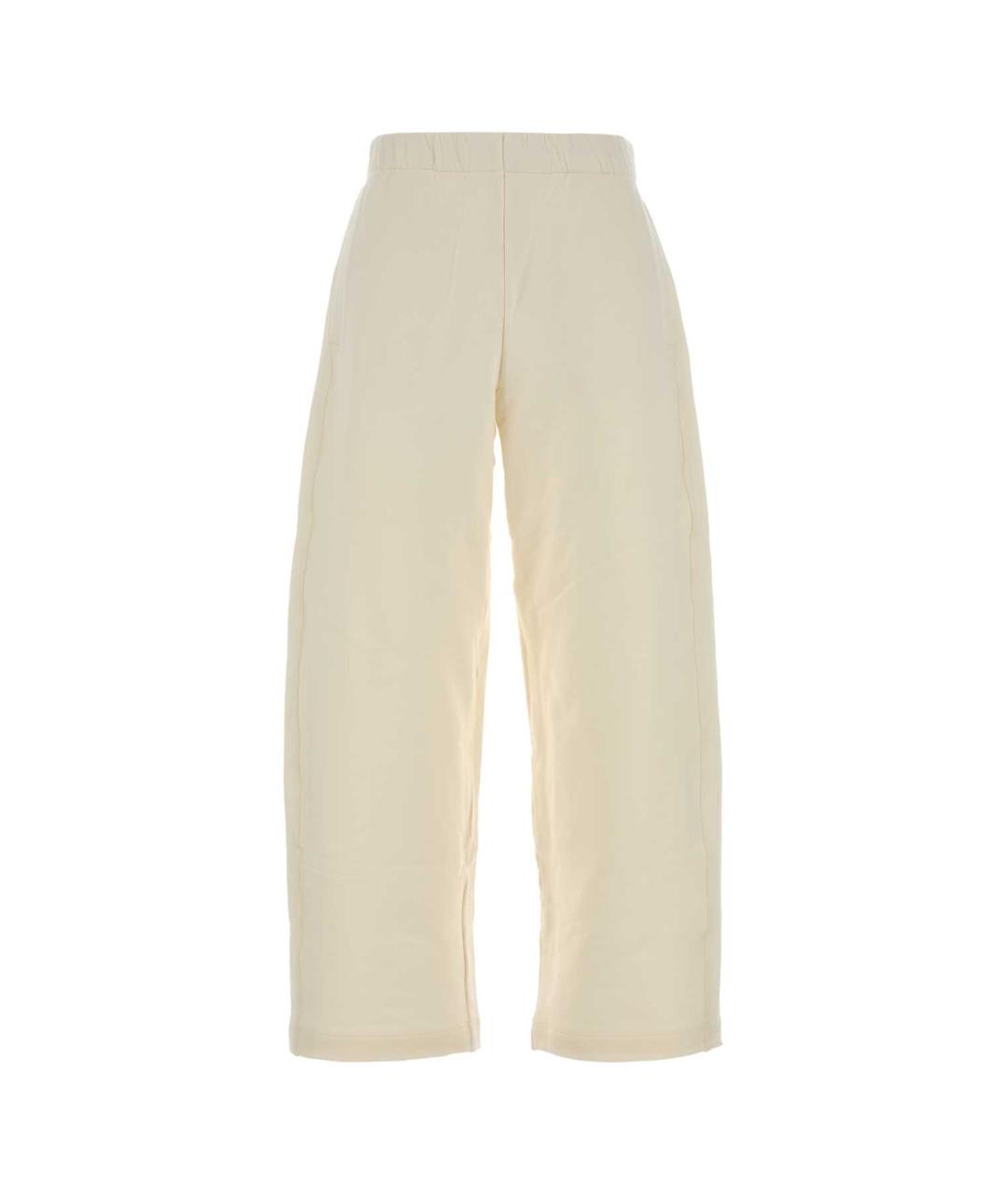 MAX MARA Белые шелковые прямые брюки, фото 1