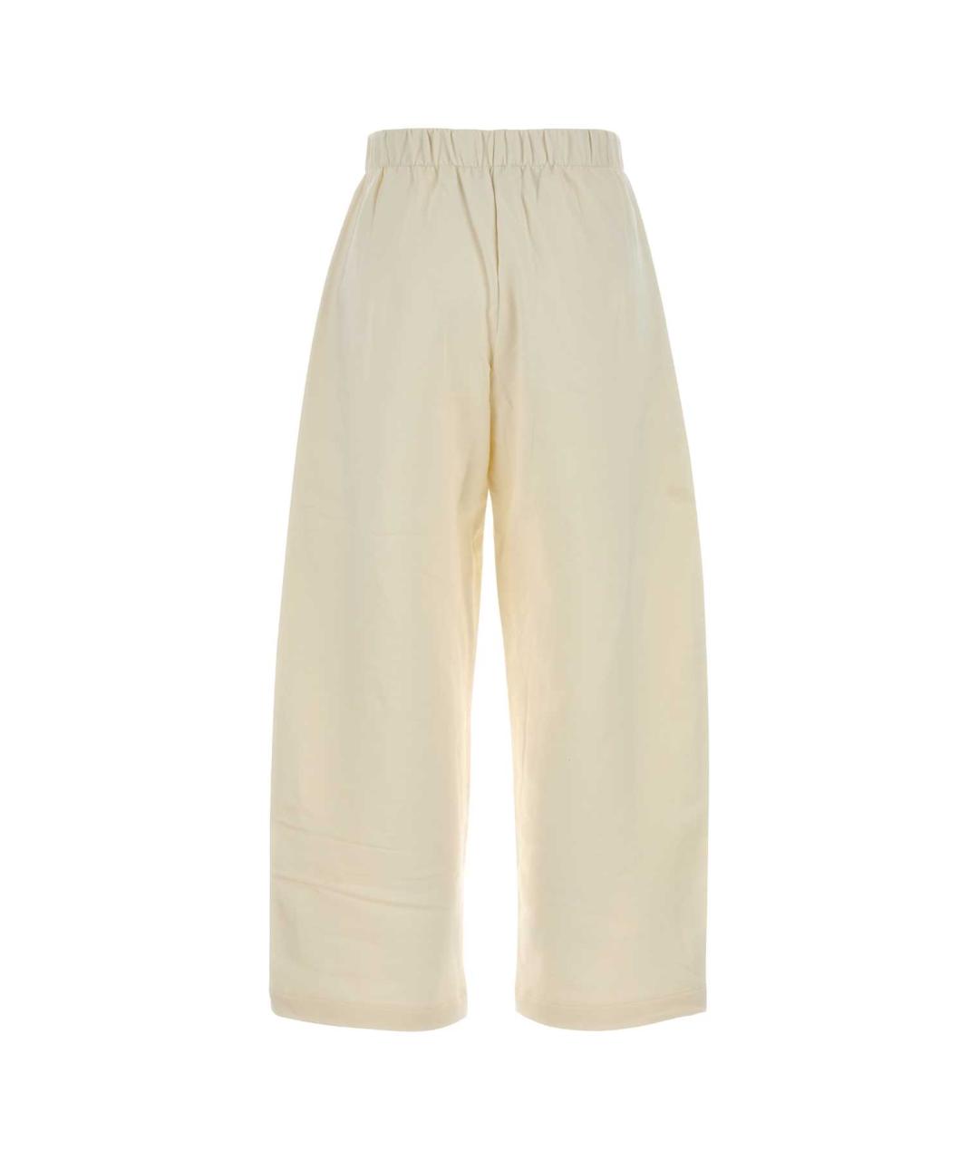 MAX MARA Белые шелковые прямые брюки, фото 2
