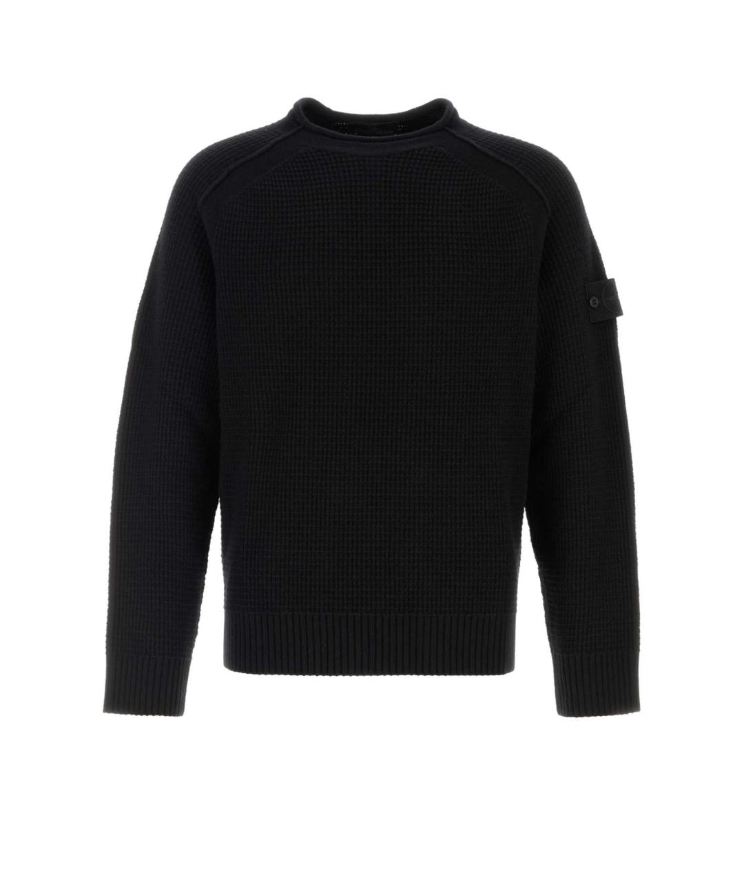 STONE ISLAND Черный шерстяной джемпер / свитер, фото 1