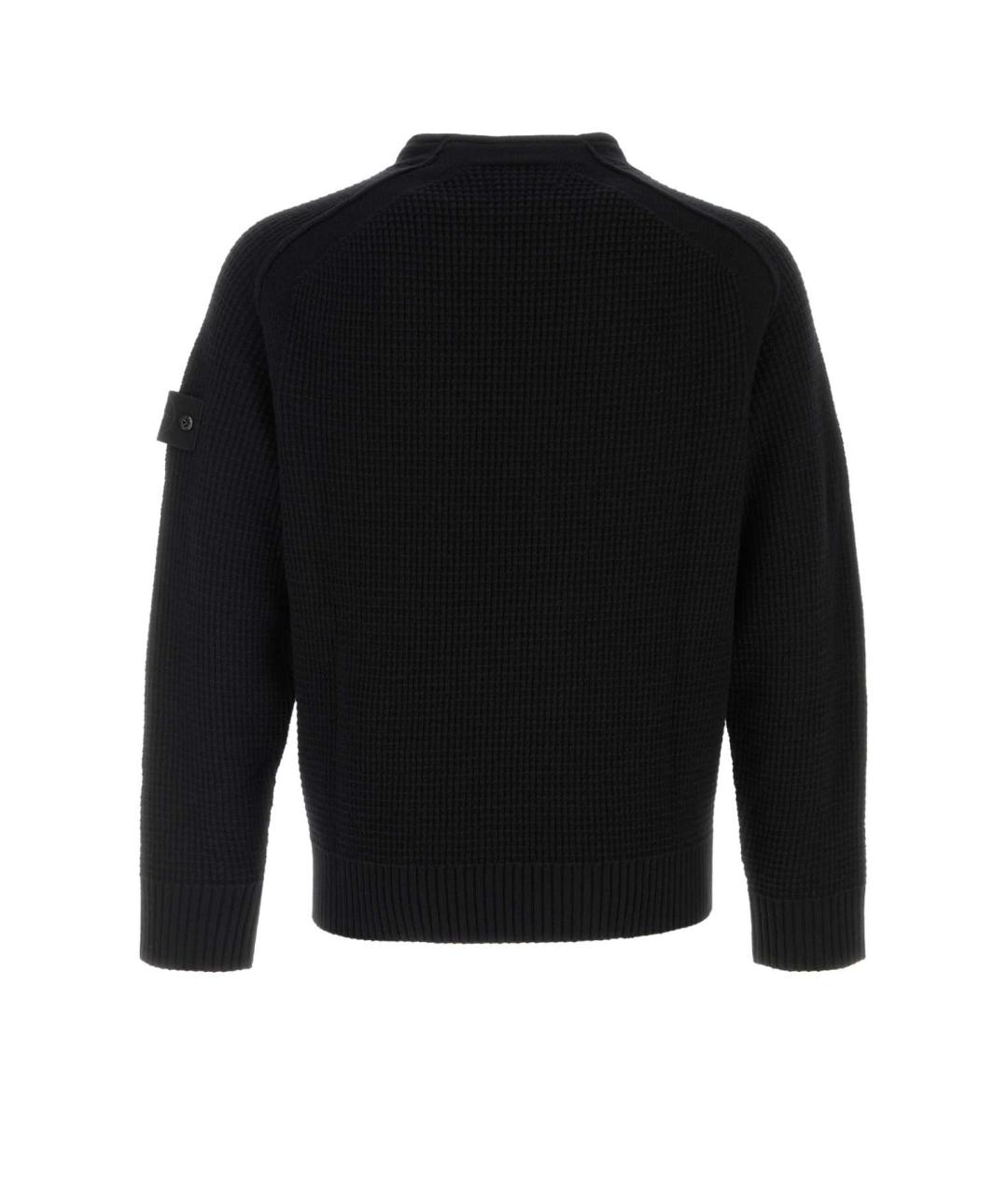 STONE ISLAND Черный шерстяной джемпер / свитер, фото 2