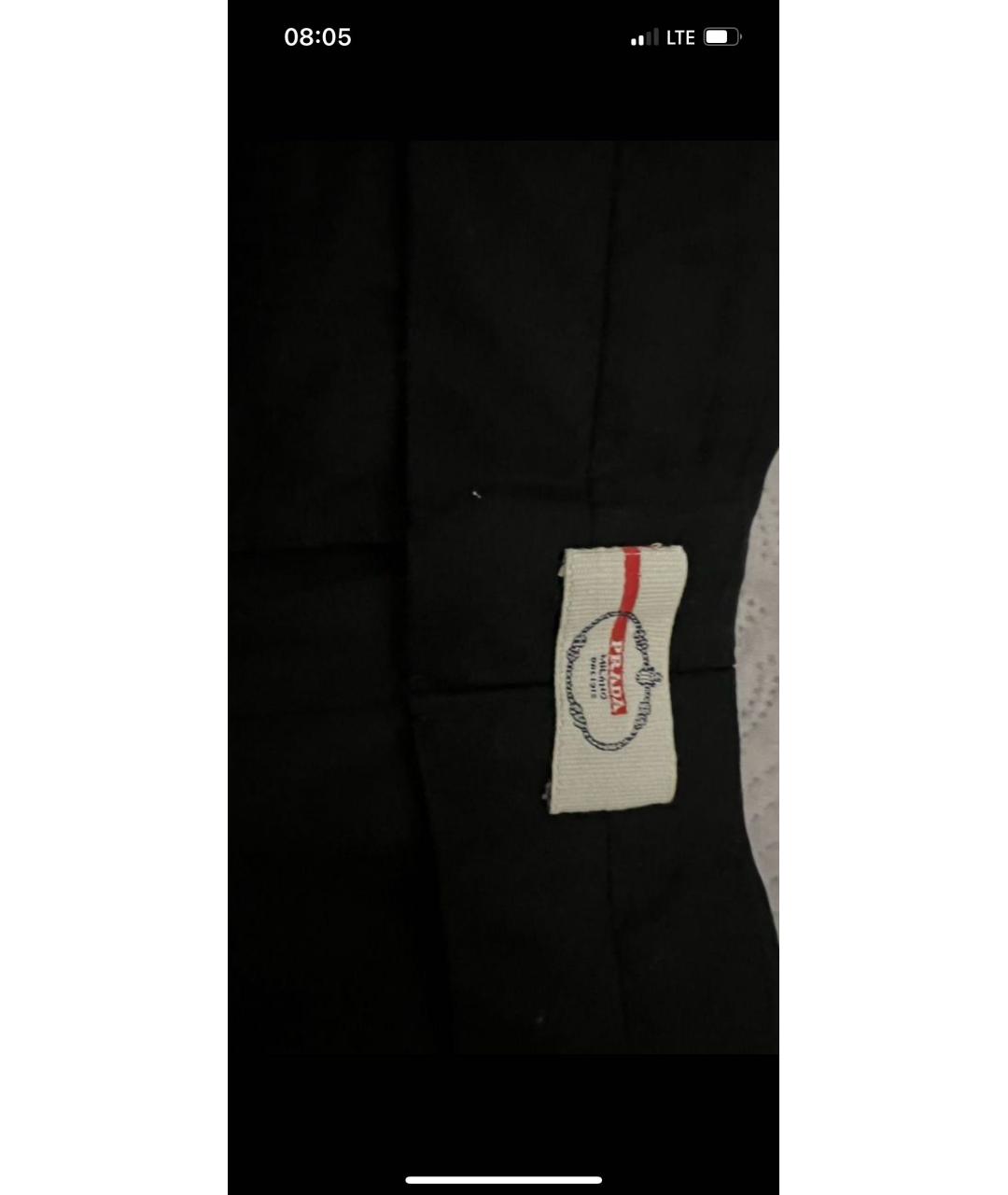 PRADA Черные полиэстеровые брюки чинос, фото 8