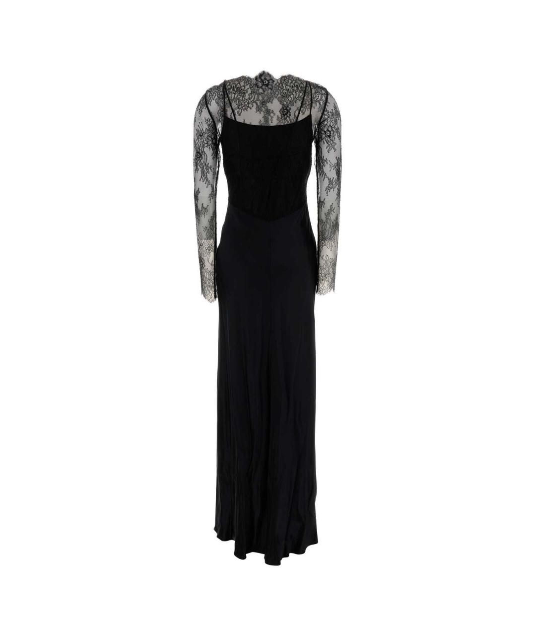 ALBERTA FERRETTI Черное вискозное вечернее платье, фото 2