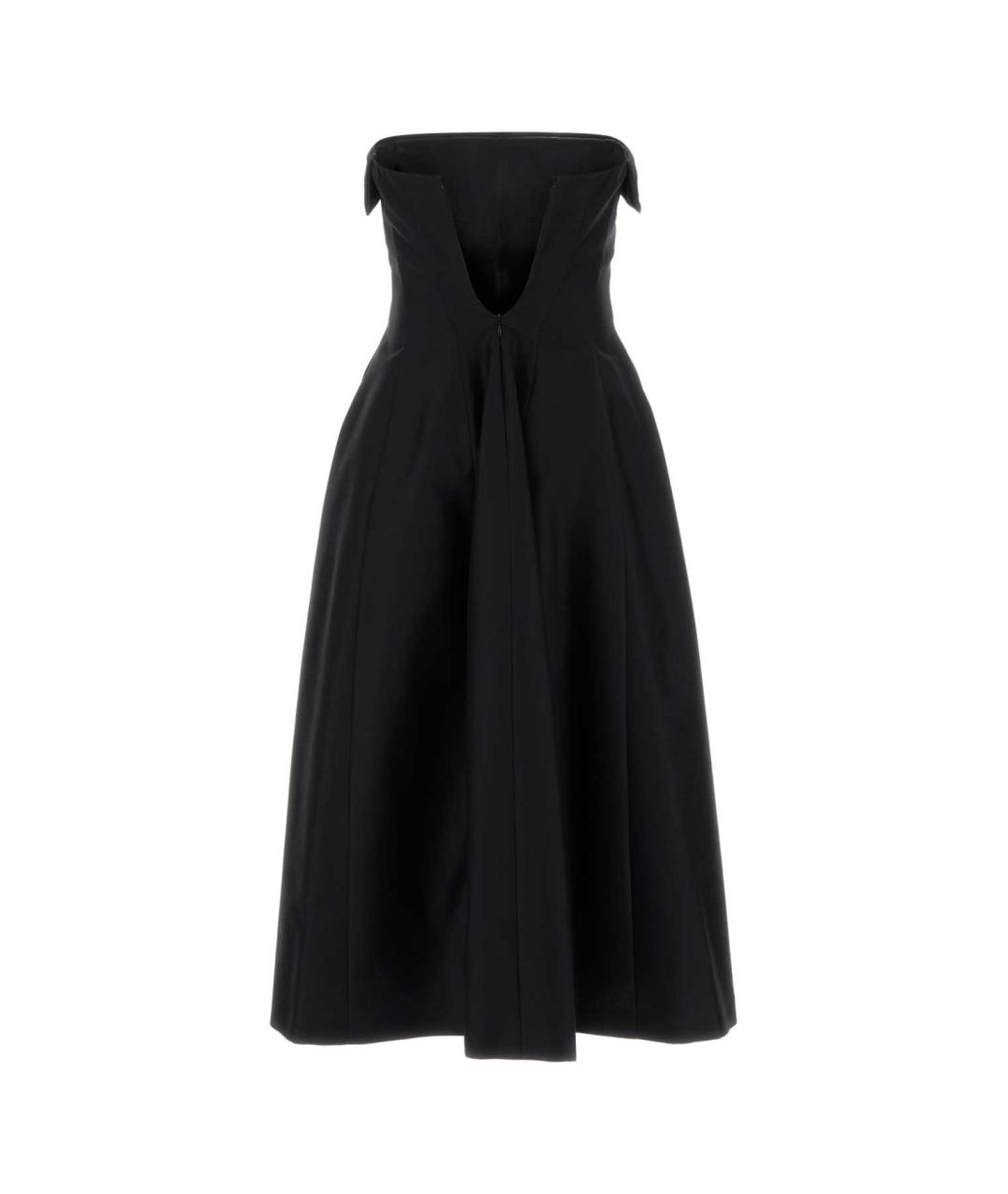 ALBERTA FERRETTI Темно-синее шерстяное вечернее платье, фото 2