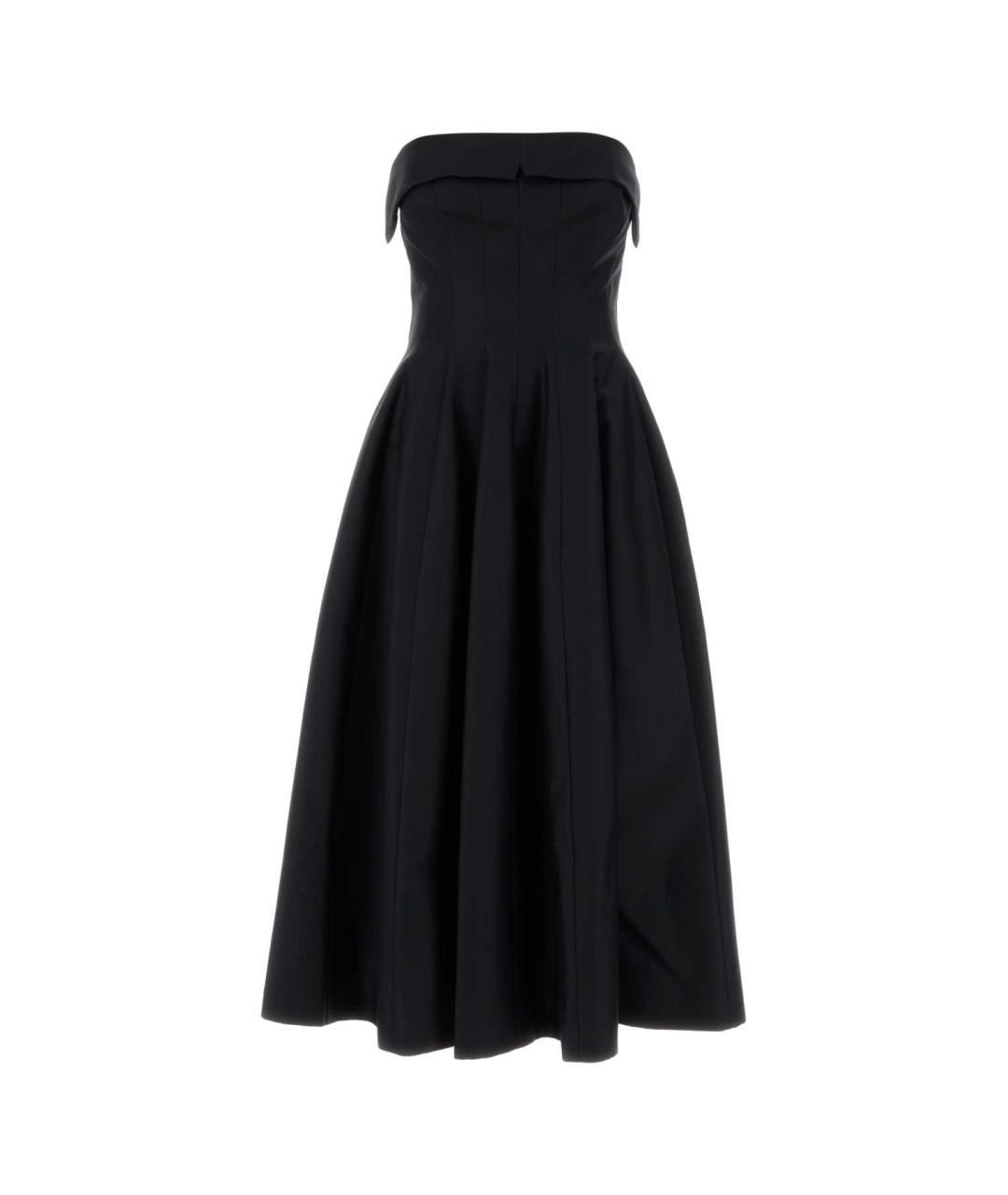 ALBERTA FERRETTI Темно-синее шерстяное вечернее платье, фото 1