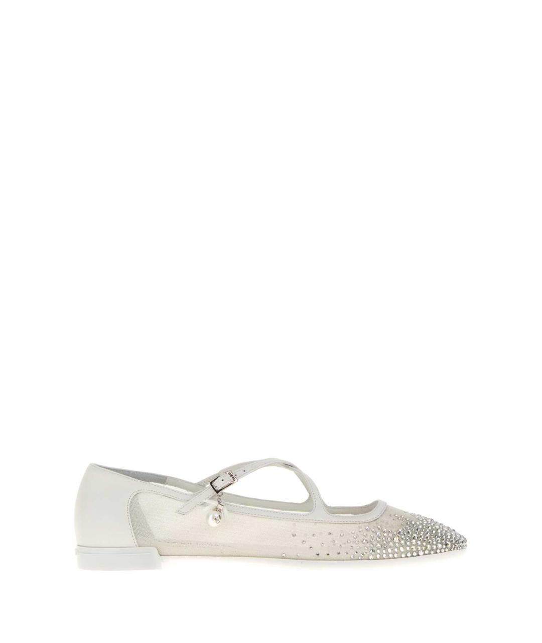 JIMMY CHOO Белые синтетические балетки, фото 1