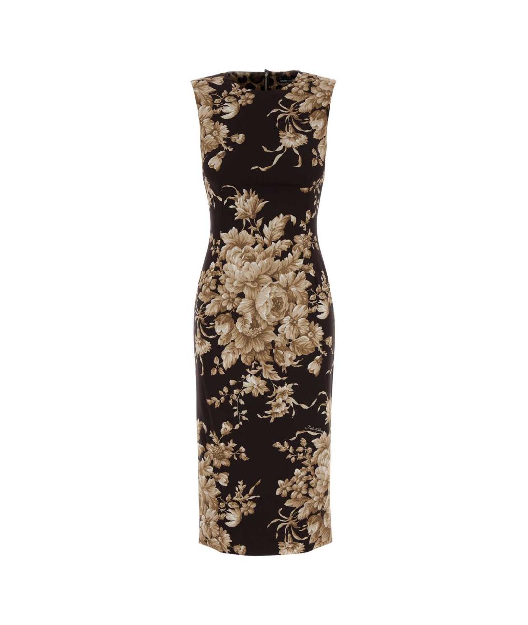 DOLCE&GABBANA Мульти шелковое платье, фото 1