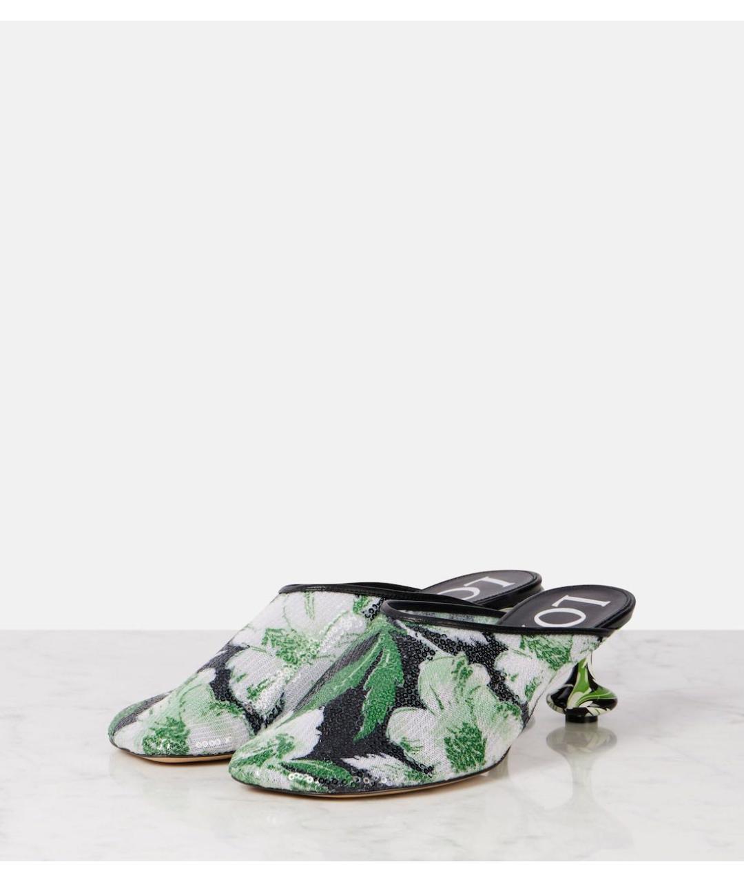 LOEWE Зеленые мюли, фото 3