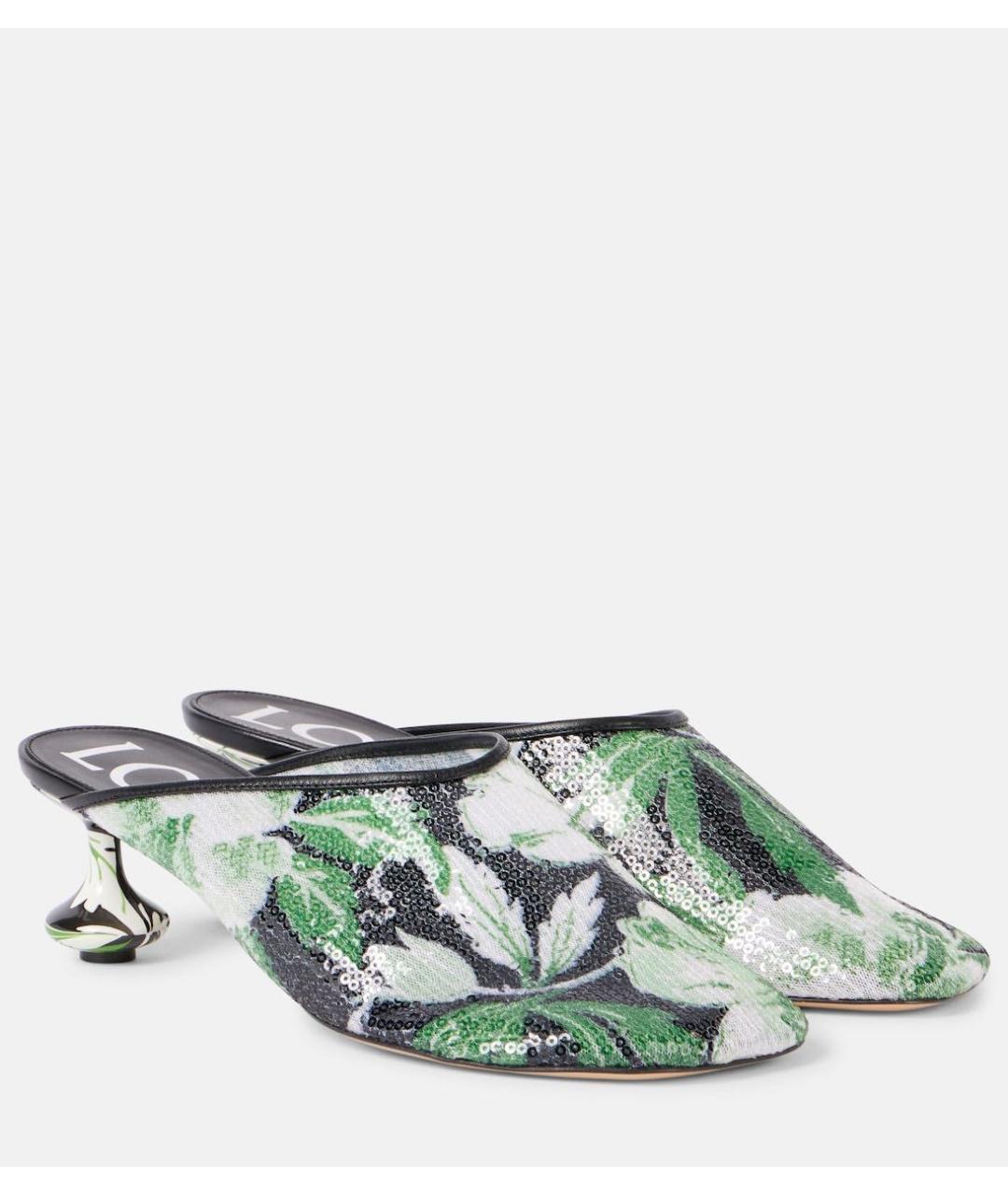 LOEWE Зеленые мюли, фото 9