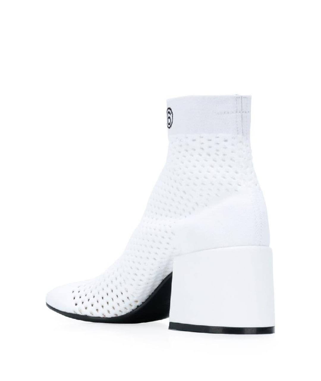 MM6 MAISON MARGIELA Белые текстильные ботильоны, фото 4
