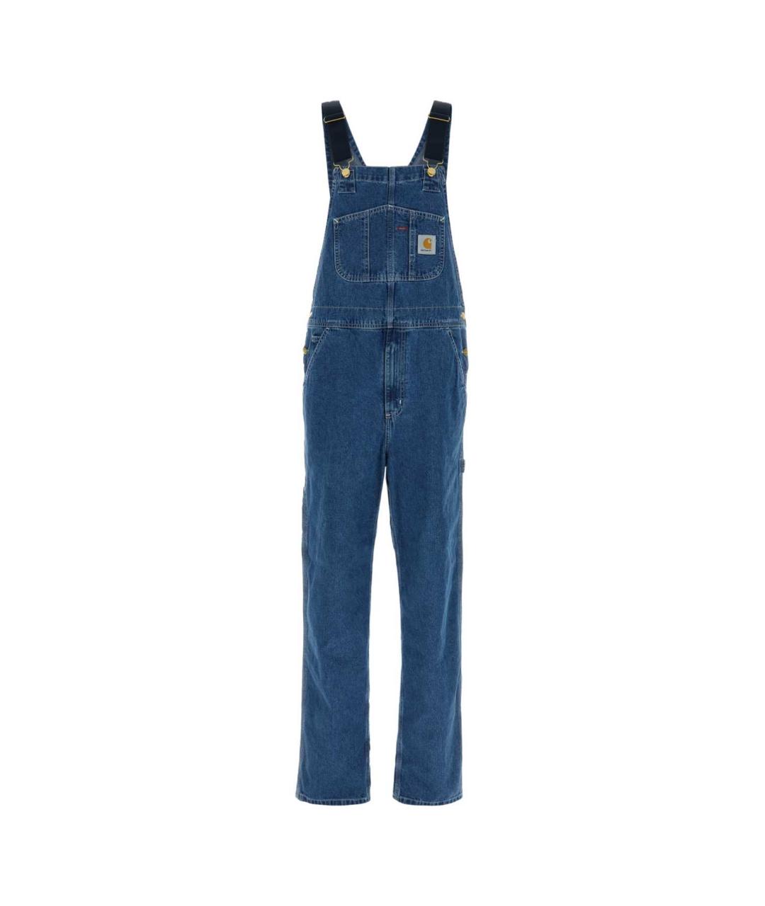 CARHARTT WIP Синие хлопковые прямые джинсы, фото 1