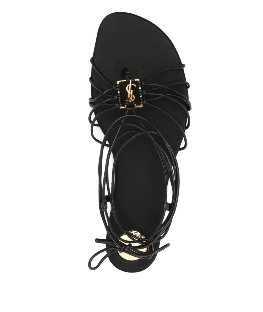 SAINT LAURENT Черные сандалии, фото 4
