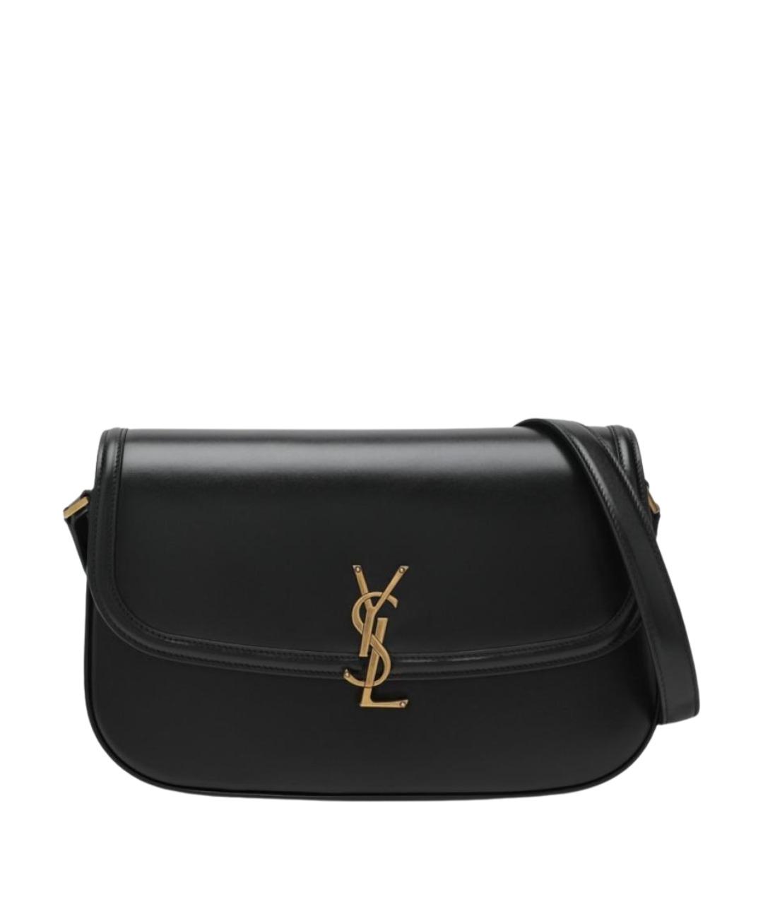 SAINT LAURENT Черная кожаная сумка через плечо, фото 1