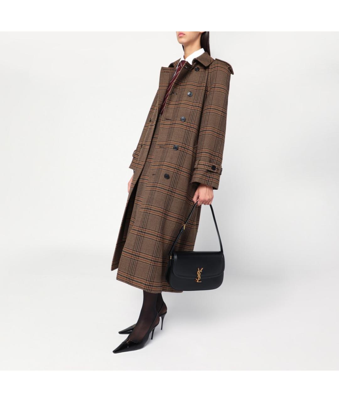 SAINT LAURENT Черная кожаная сумка через плечо, фото 2