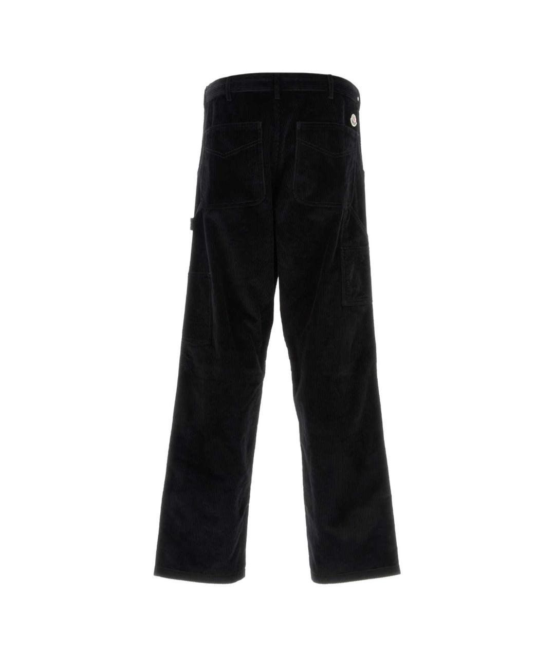 MONCLER Черные хлопковые повседневные брюки, фото 2
