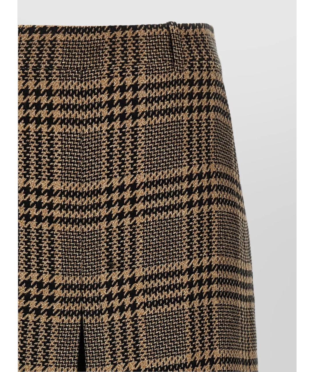 SAINT LAURENT Коричневая юбка миди, фото 3