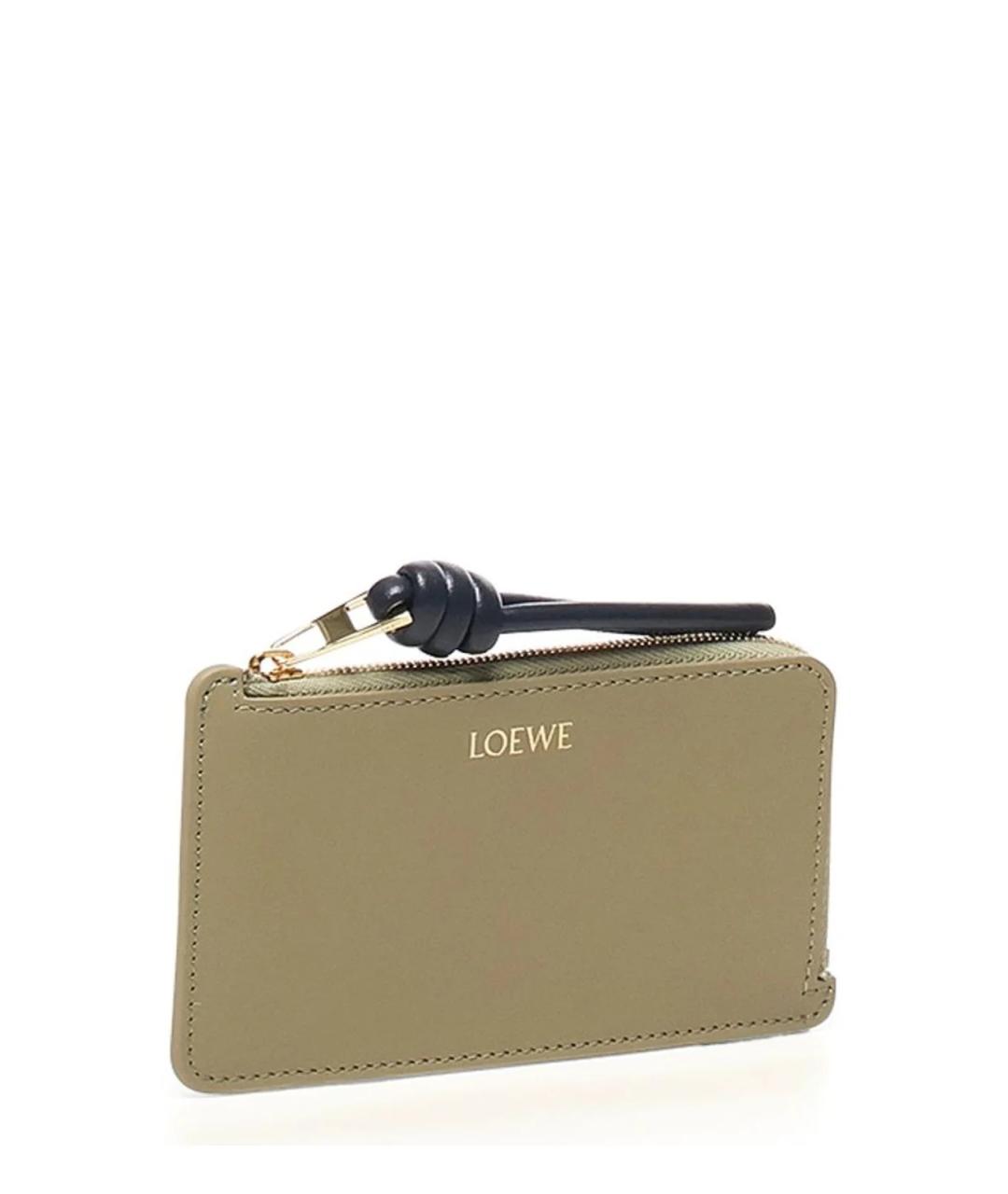 LOEWE Зеленый кожаный кошелек, фото 2