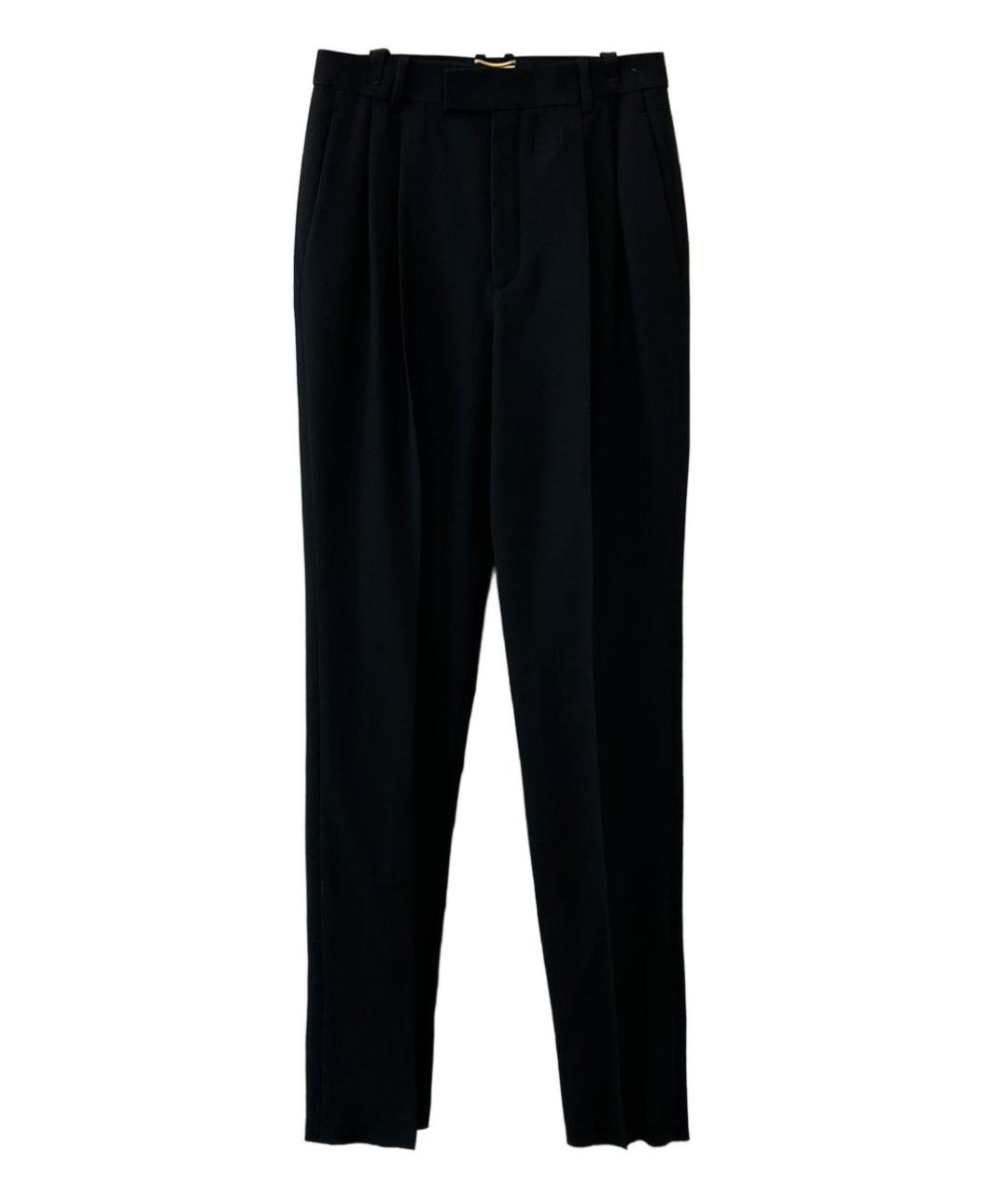 SAINT LAURENT Черные прямые брюки, фото 1