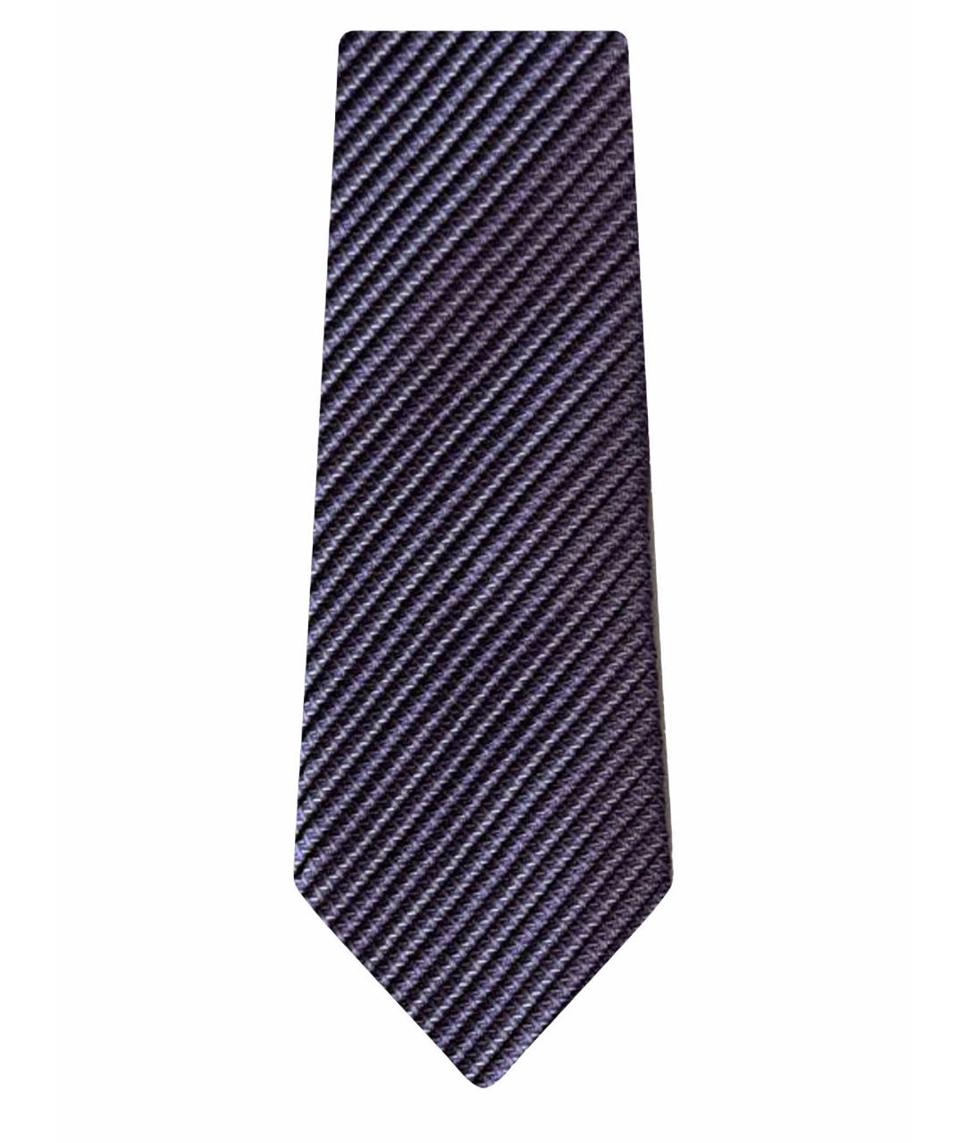BRIONI Фиолетовый шелковый галстук, фото 1