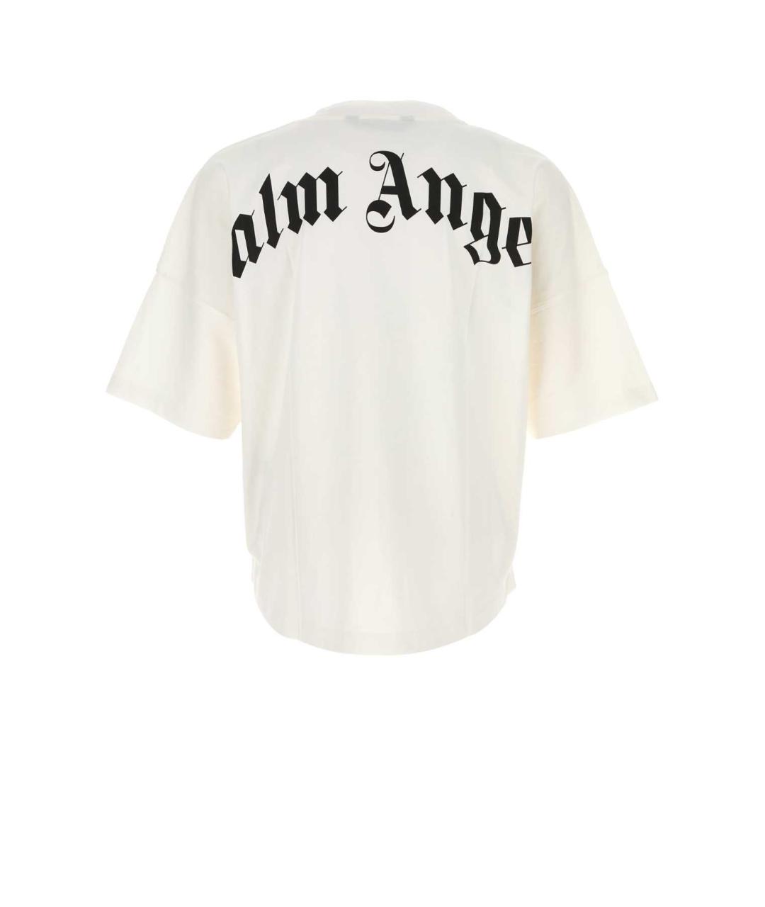 PALM ANGELS Белая хлопковая футболка, фото 2