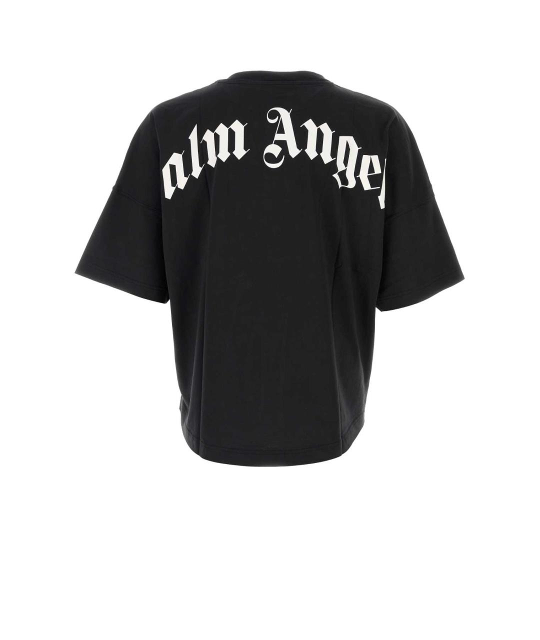 PALM ANGELS Черная хлопковая футболка, фото 2