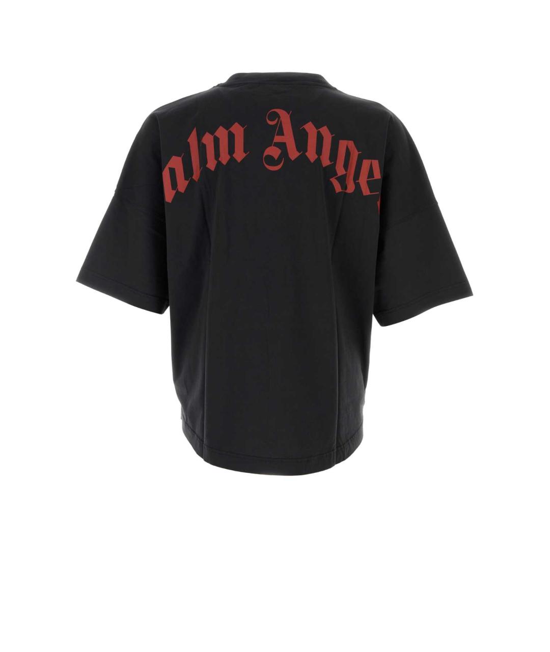 PALM ANGELS Черная хлопковая футболка, фото 2