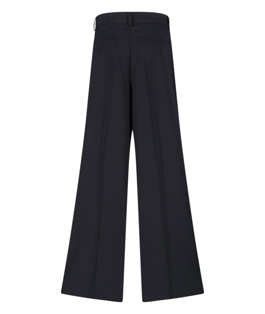 SPORTMAX Черные шерстяные прямые брюки, фото 2