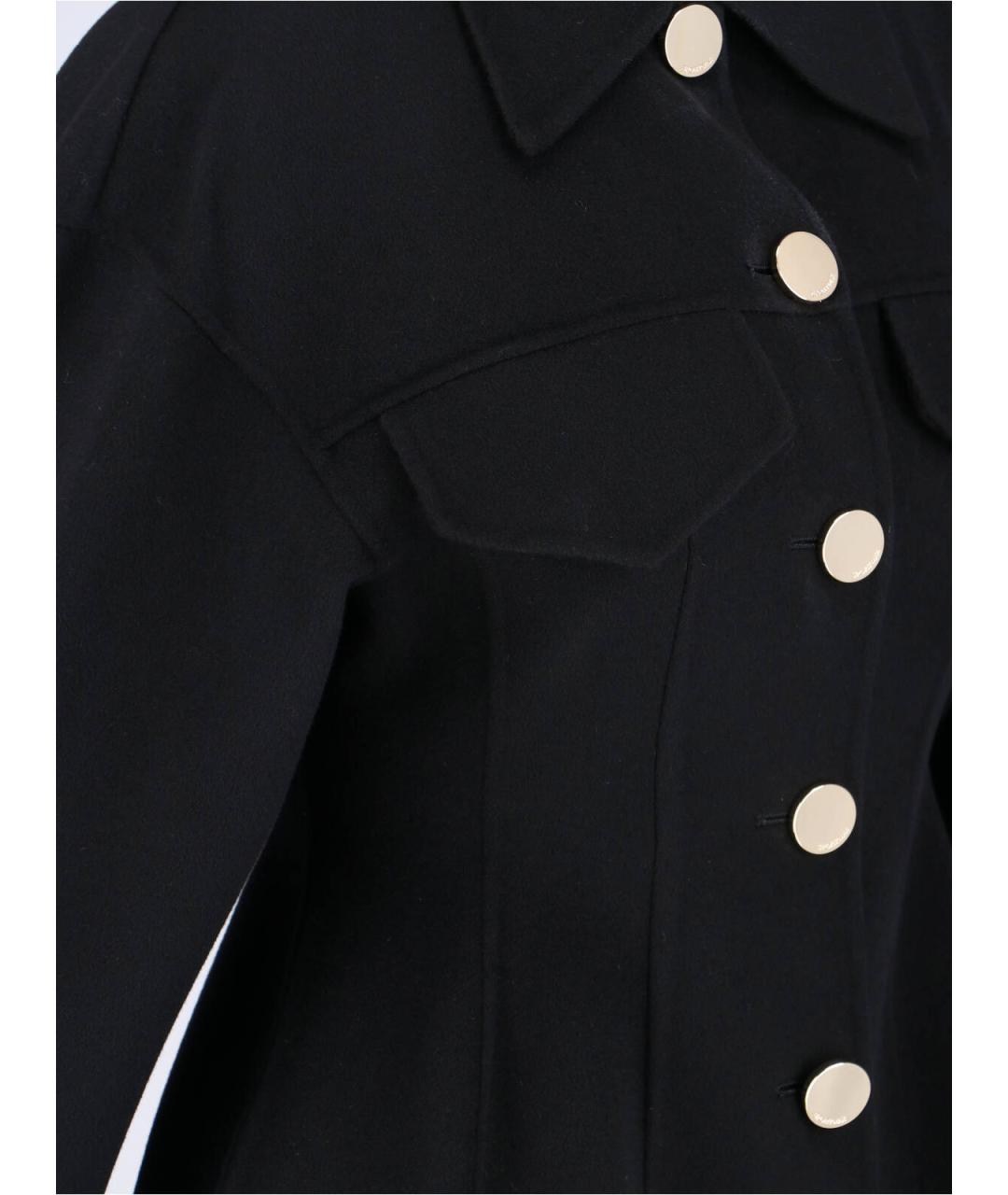 SPORTMAX Черное шерстяное пальто, фото 5