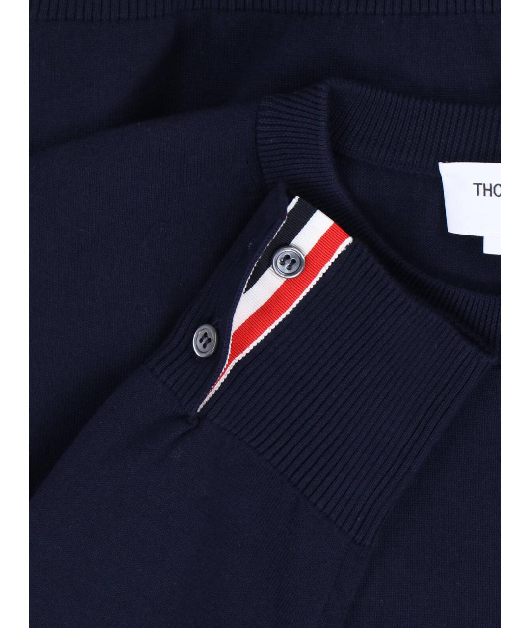 THOM BROWNE Темно-синий джемпер / свитер, фото 4