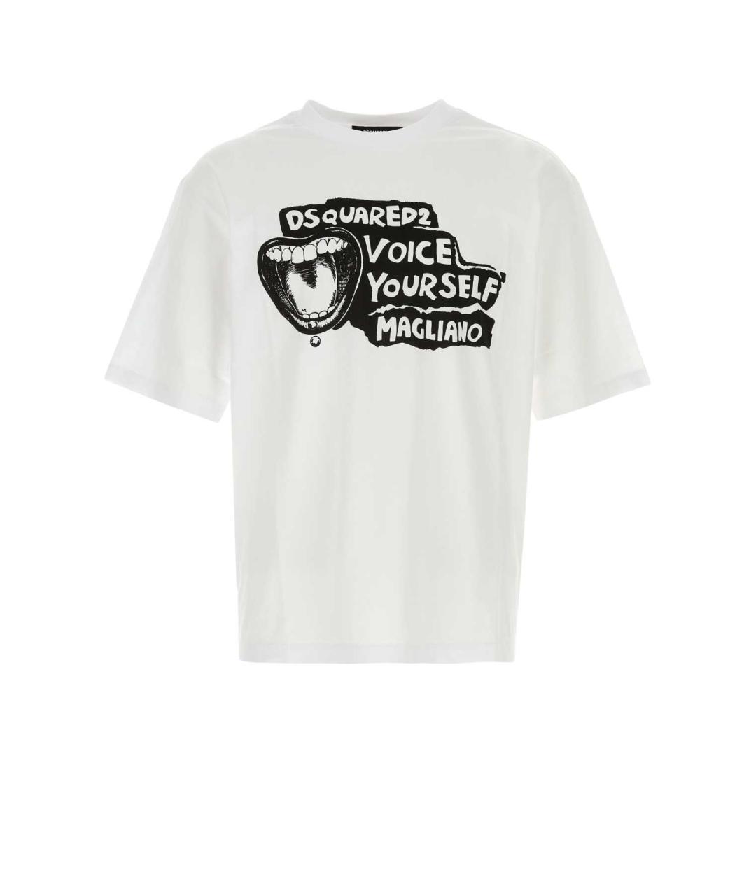 DSQUARED2 Белая хлопковая футболка, фото 1