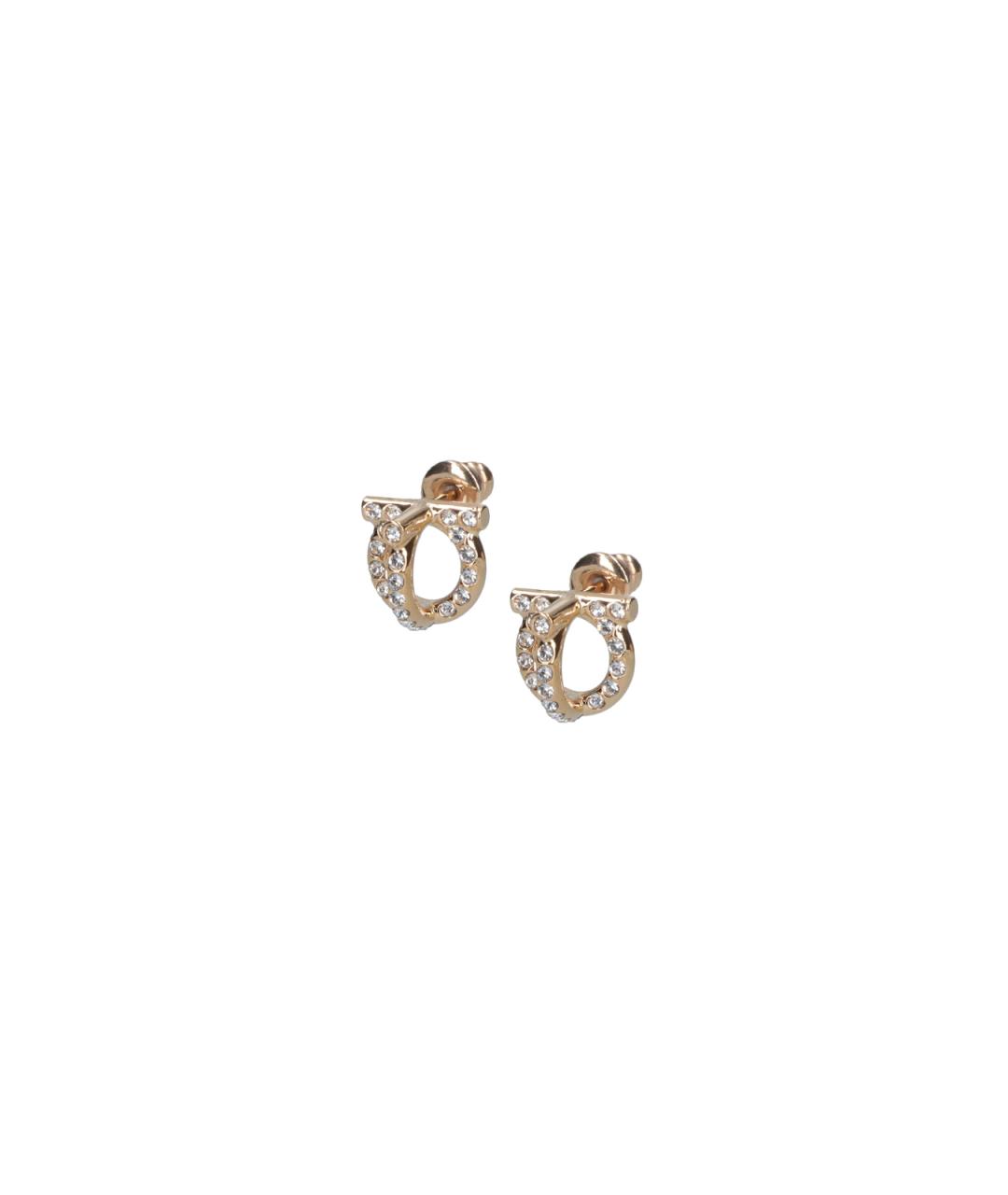 FERRAGAMO Золотые латунные серьги, фото 1