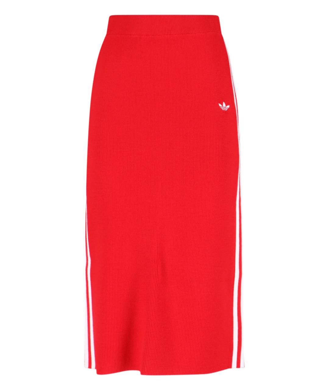 ADIDAS Красная юбка миди, фото 1