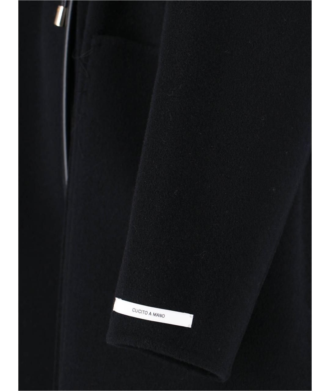 SPORTMAX Черное шерстяное пальто, фото 4