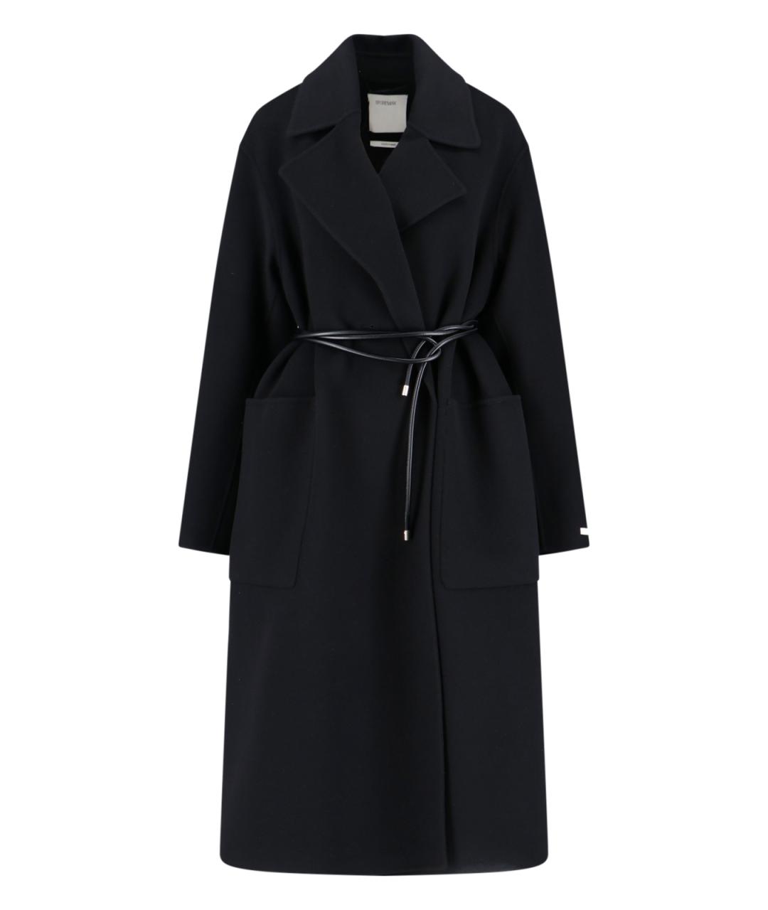 SPORTMAX Черное шерстяное пальто, фото 1