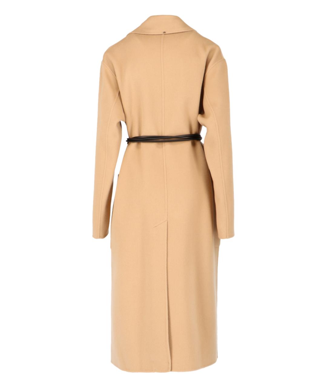 SPORTMAX Бежевое шерстяное пальто, фото 2