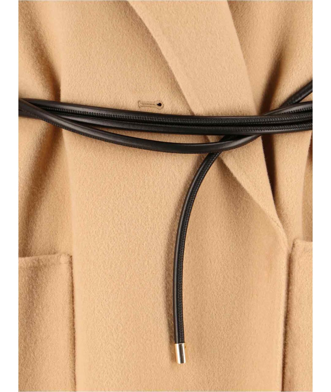 SPORTMAX Бежевое шерстяное пальто, фото 3