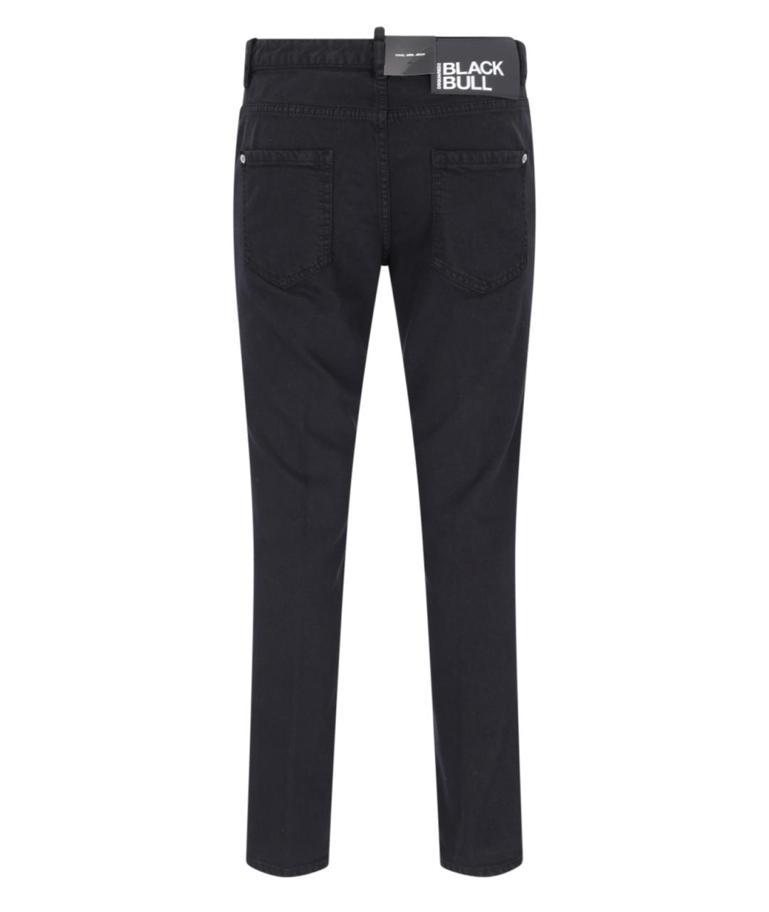 DSQUARED2 Черные хлопко-эластановые джинсы слим, фото 2