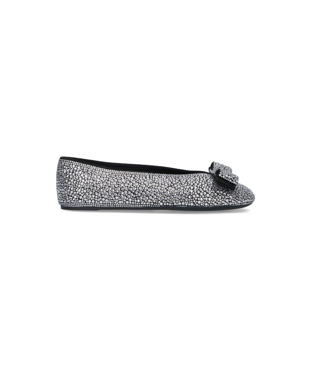 FERRAGAMO Серебряные балетки, фото 1