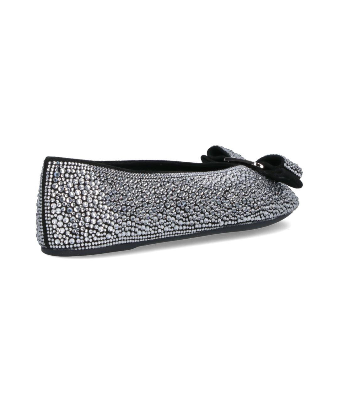 FERRAGAMO Серебряные балетки, фото 4