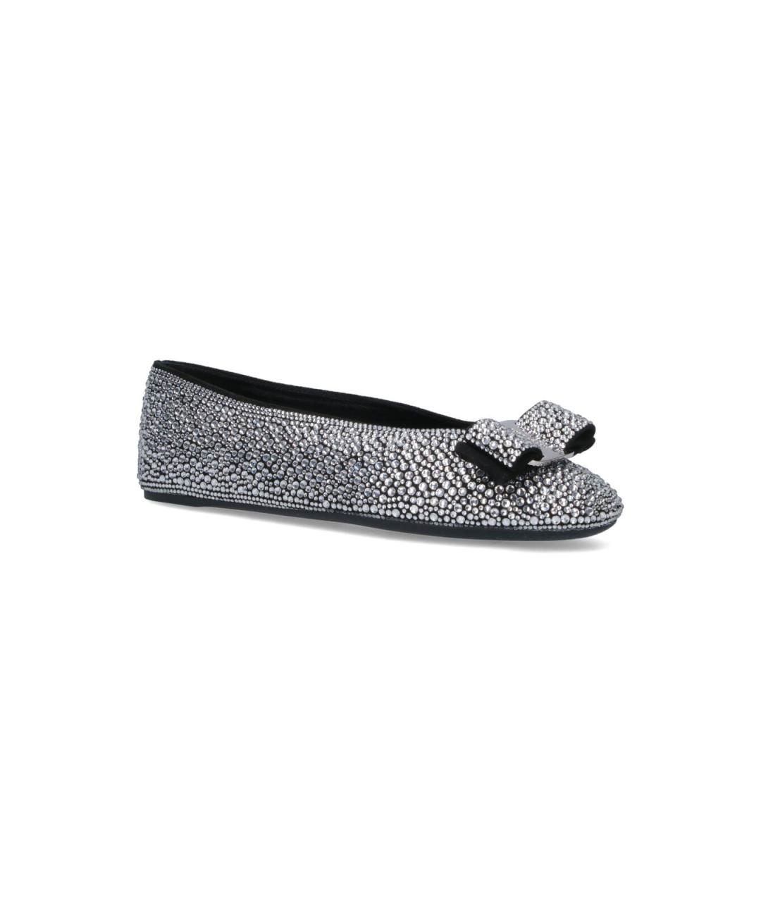FERRAGAMO Серебряные балетки, фото 2