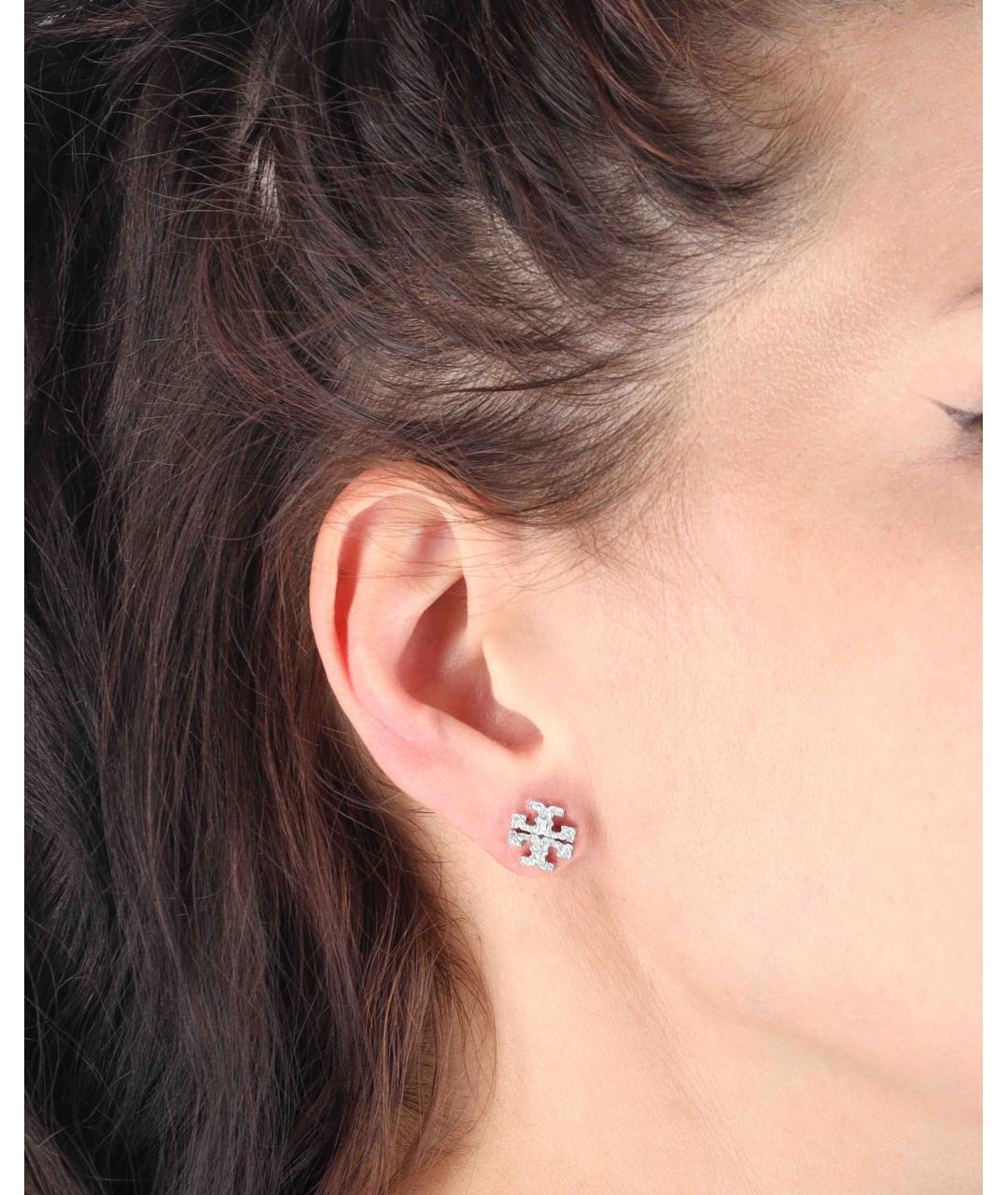 TORY BURCH Серебряные латунные серьги, фото 2