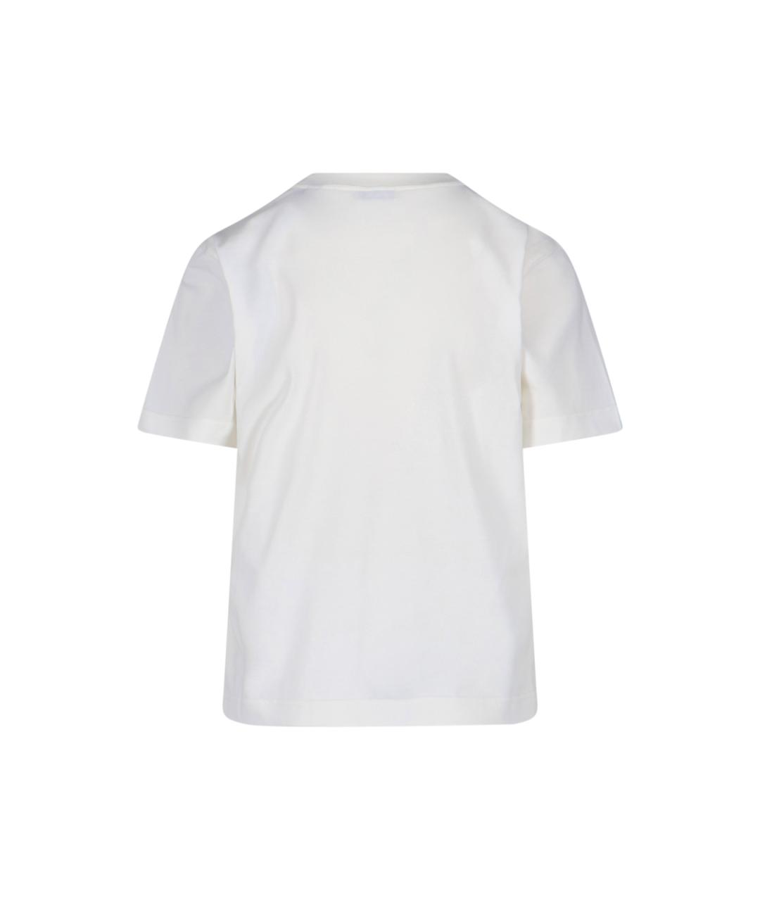 BURBERRY Белая хлопковая футболка, фото 2