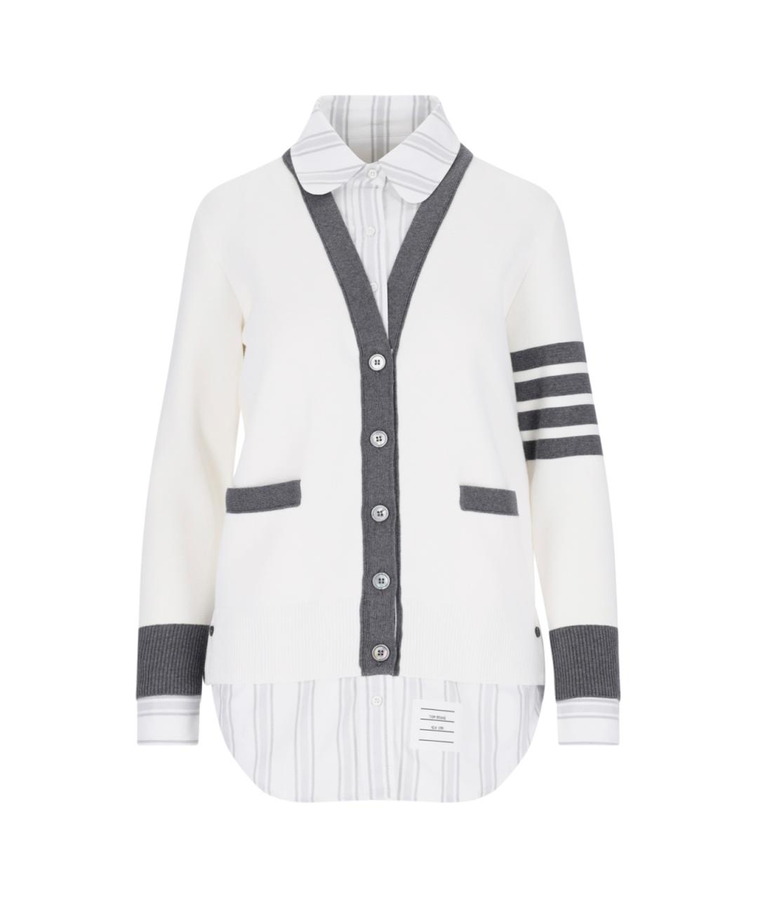 THOM BROWNE Белый кардиган, фото 1