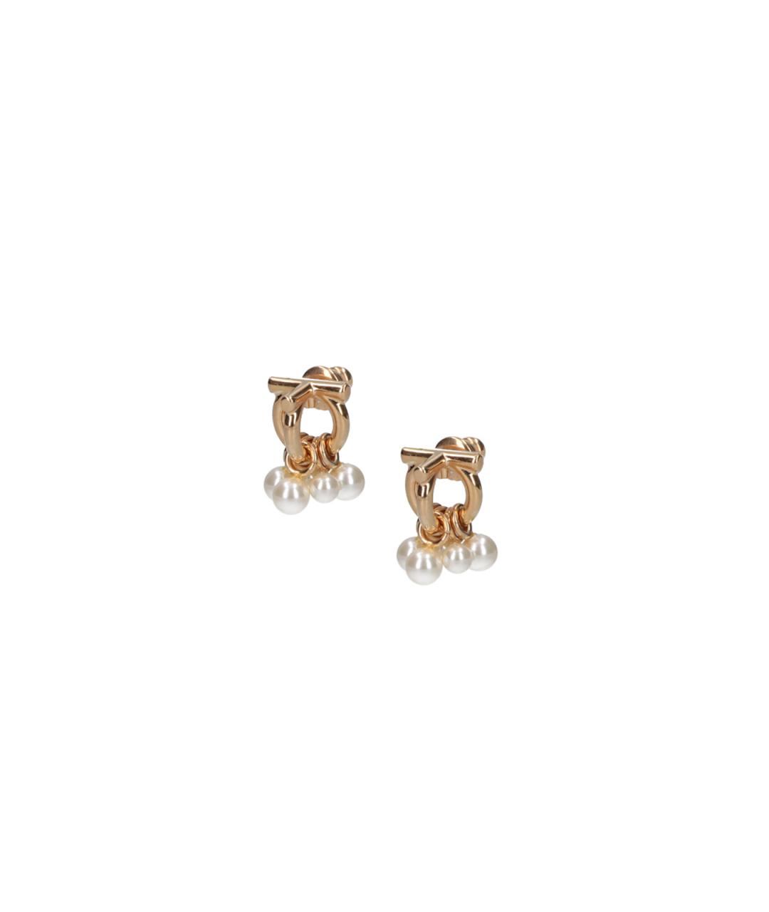 FERRAGAMO Золотые латунные серьги, фото 1