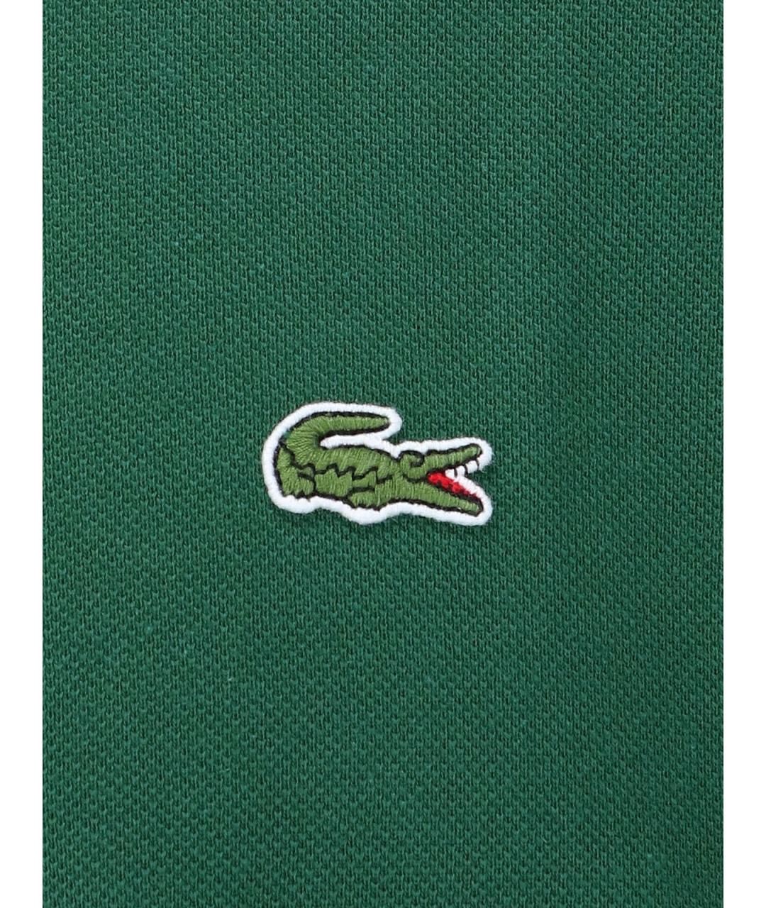 LACOSTE Зеленые хлопковое поло с коротким рукавом, фото 3