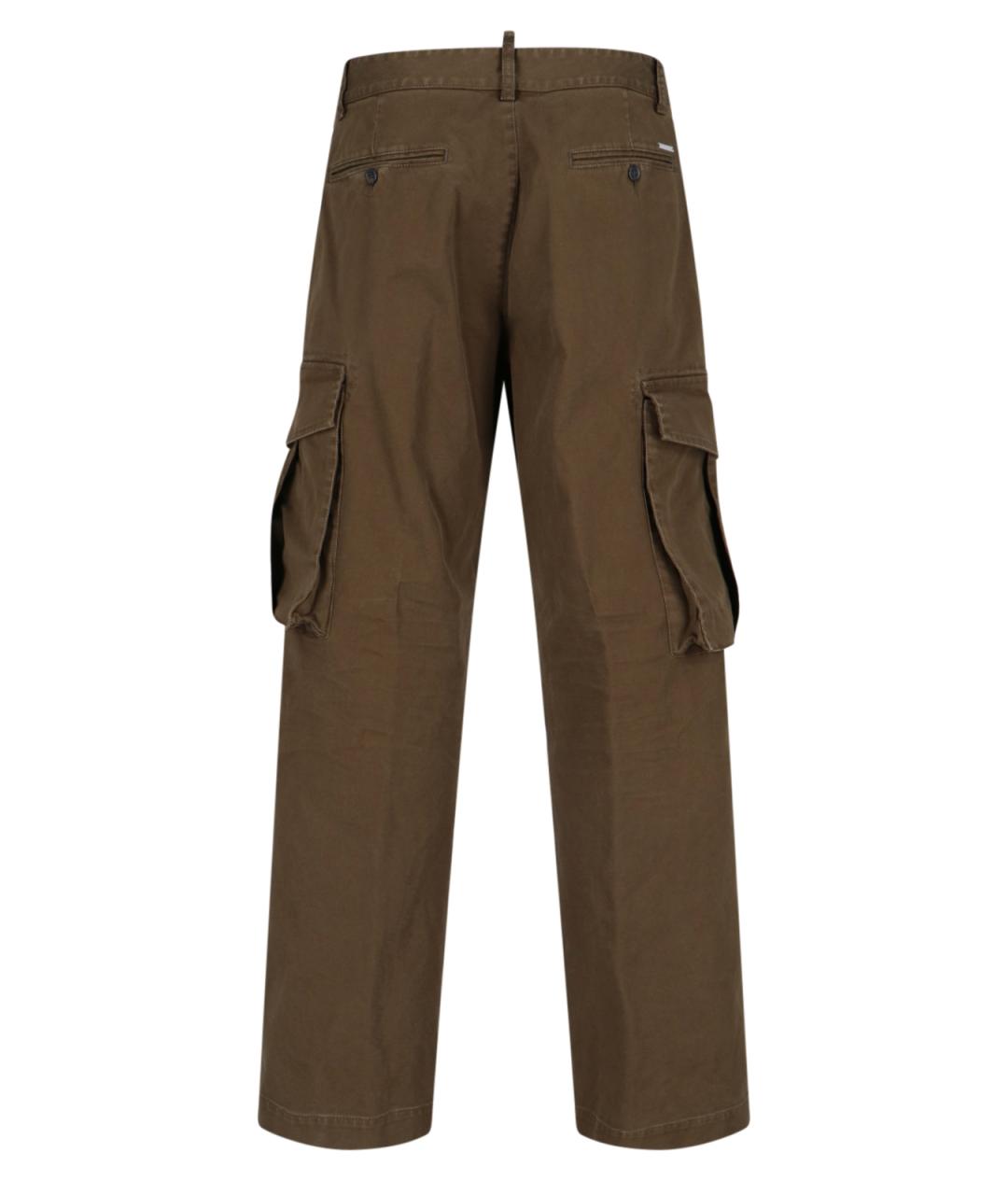DSQUARED2 Хаки хлопковые повседневные брюки, фото 2