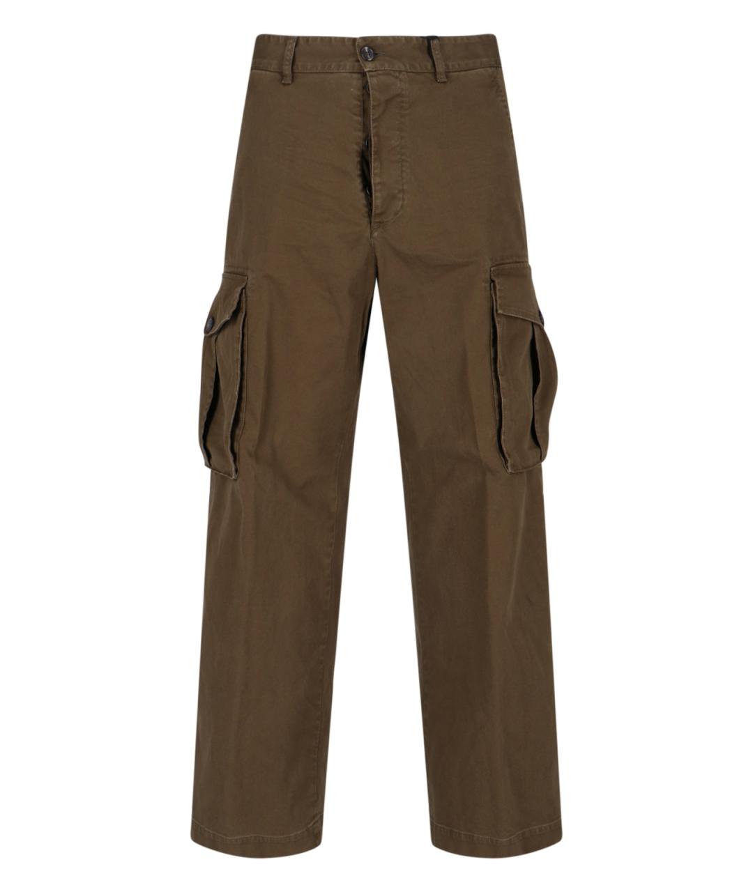 DSQUARED2 Хаки хлопковые повседневные брюки, фото 1